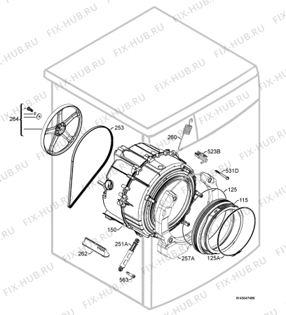 Взрыв-схема стиральной машины Zanker WTF8480.7 - Схема узла Functional parts 267